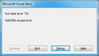 MkDir Function VBA Code error path file access error