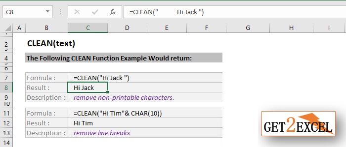 CLEAN Function Example